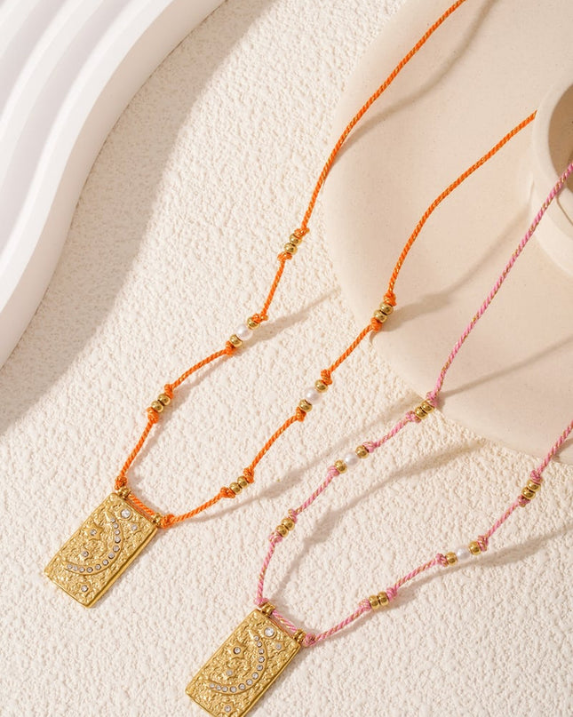 moony ketting - oranje &
