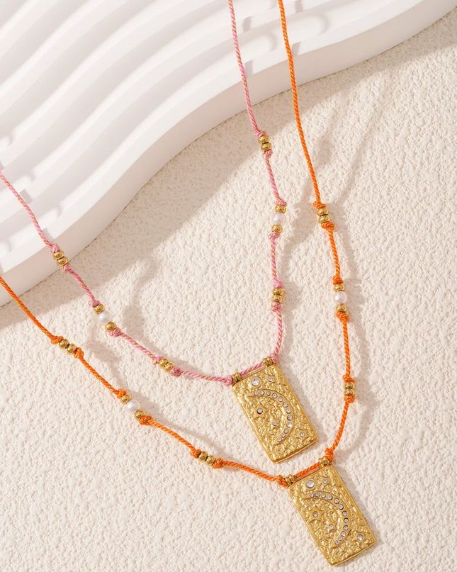 moony ketting - oranje &