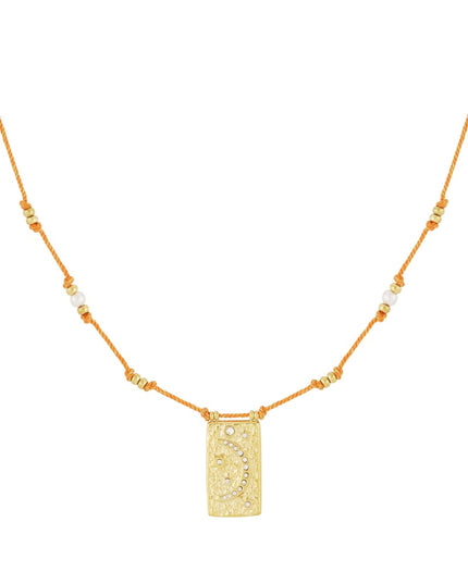 moony ketting - oranje &