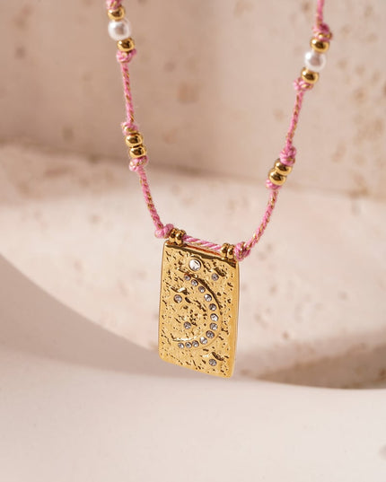 moony ketting - oranje &