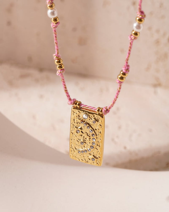 moony ketting - oranje &