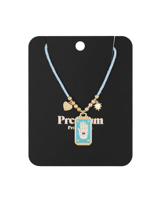 Eclipse Charm Necklace - Blue Gold kleur