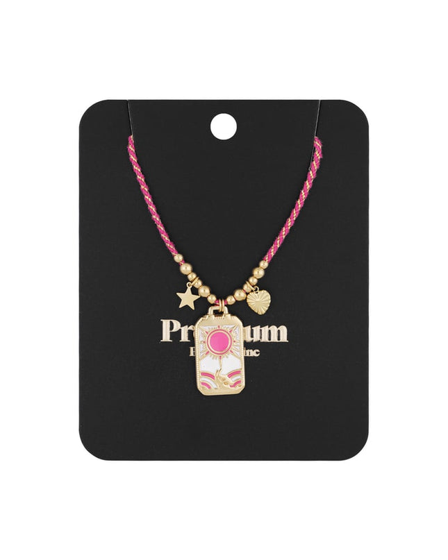 Eclipse Charm Necklace - Pink Gold kleur