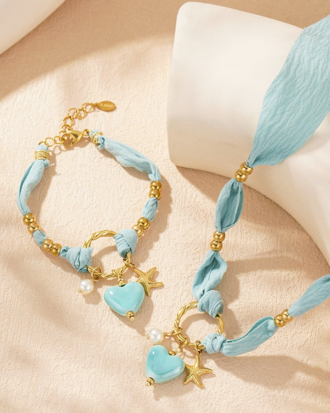 Flower Ketting - Licht blauw