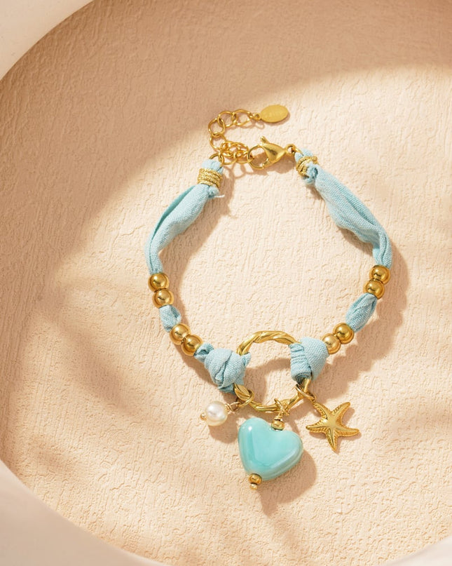 Flower Armband - Licht Blauw