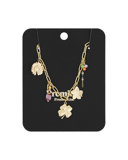 Bloemige ketting - Gold kleur