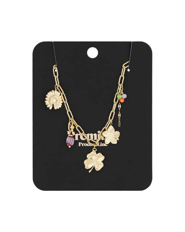 Bloemige ketting - Gold kleur