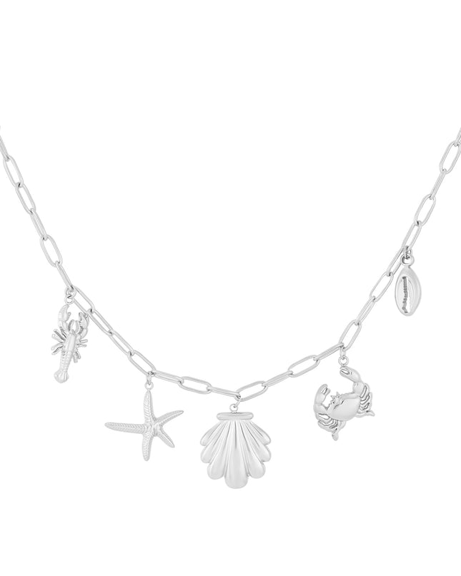Beachy ketting - zilverkleur