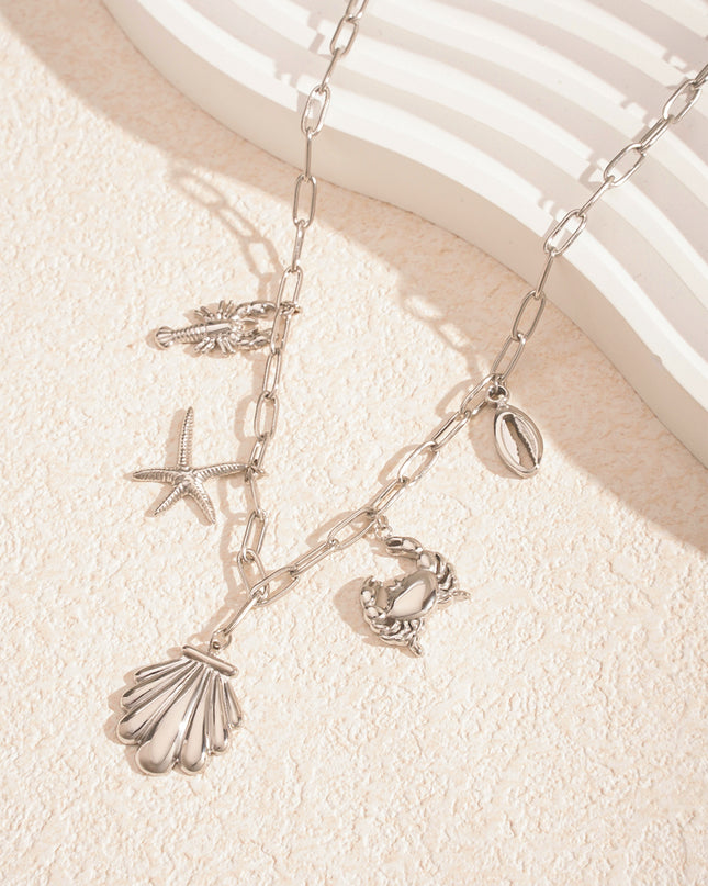 Beachy ketting - zilverkleur