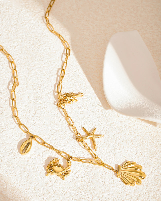 Beachy ketting - zilverkleur