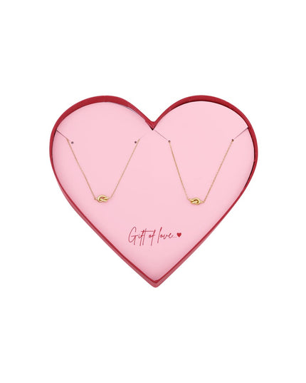 gift of love stainless steel knots ketting & armband