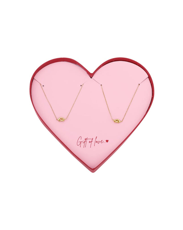 gift of love stainless steel knots ketting & armband
