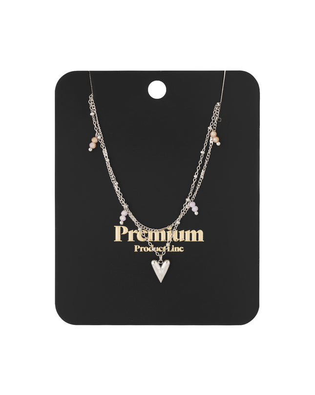 Dubbele liefdesketting - zilverkleur