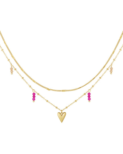 Dubbele liefdesketting - zilverkleur