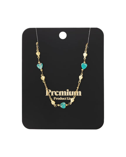 Omarm de liefde ketting - Groen en goudkleurig