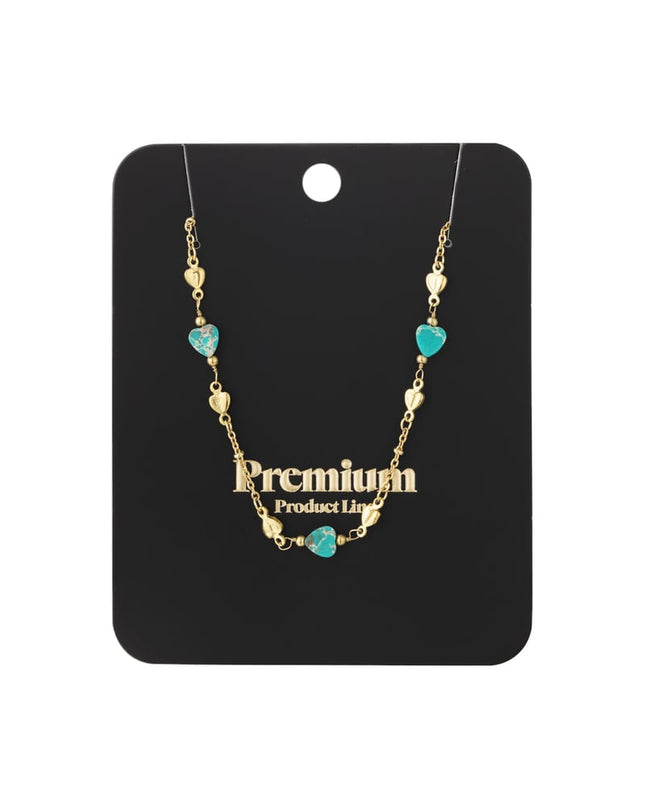 Omarm de liefde ketting - Groen en goudkleurig