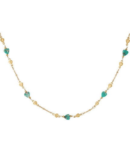 Omarm de liefde ketting - Groen en goudkleurig