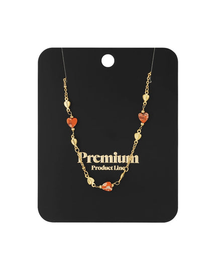 Omarm de liefde ketting - Groen en goudkleurig