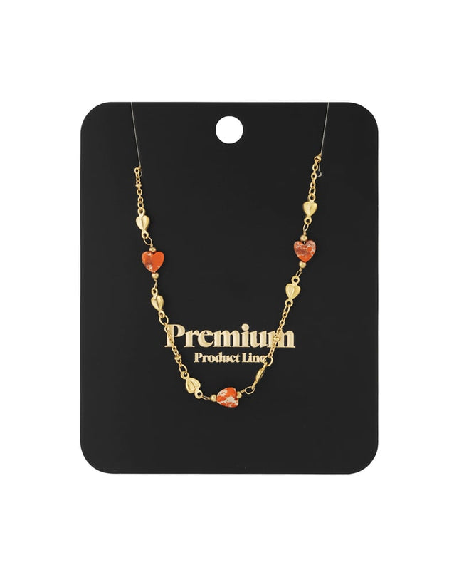 Omarm de liefde ketting - Groen en goudkleurig