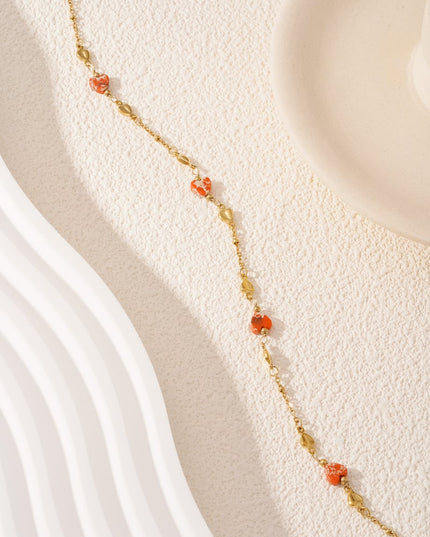 Omarm de liefde ketting - Groen en goudkleurig