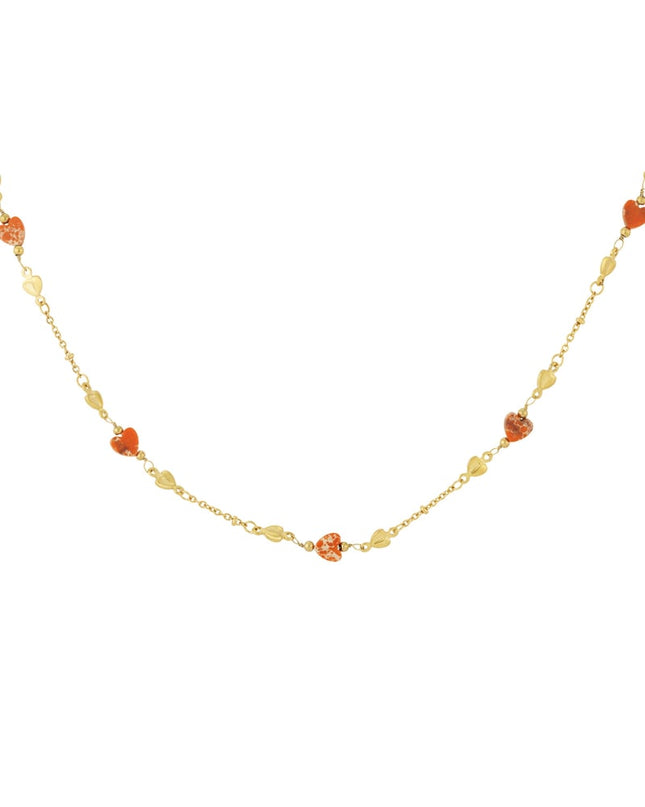 Omarm de liefde ketting - Groen en goudkleurig