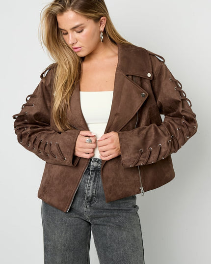 Laced Suede Jacket