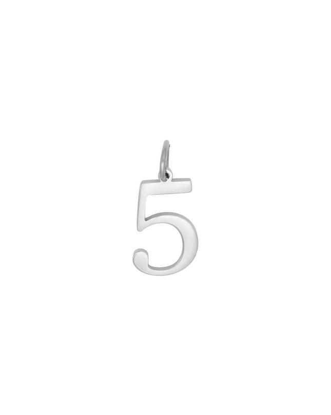 DIY Charm Digits Gold - 5 Goud kleur Stainless Steel