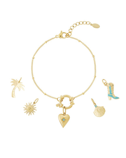 Hart met steen DIY armband