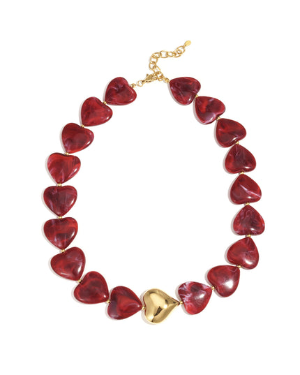 Acryl kralen kettingen hart retro dagelijkse klassieke serie dames sieraden