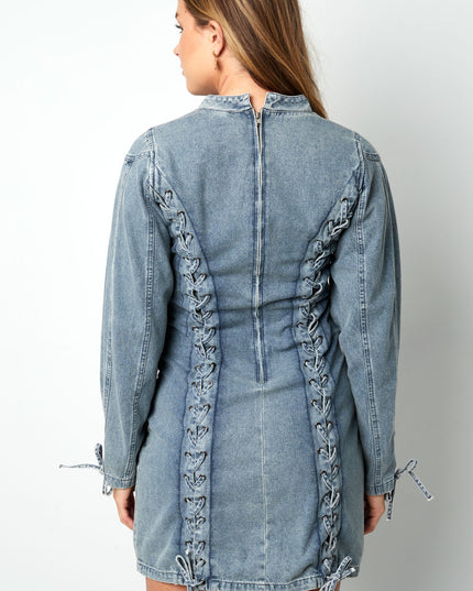 Denim laces dress