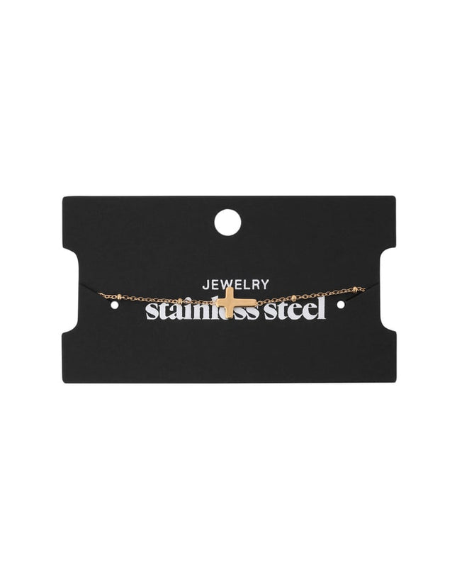 Enkelbandje Classic Cross Zilver Stainless Steel