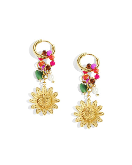 Oorbellen met bloemen, casual, dagelijks, eenvoudig, serie, damessieraden