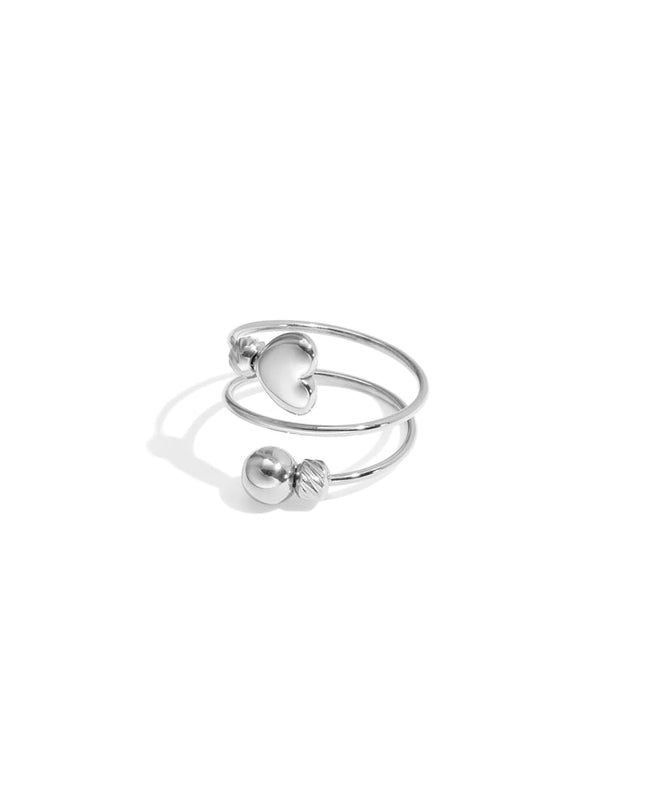 Stainless Steel Minimalist Rings Heart Casual Daily Simple Series Women's jewelry