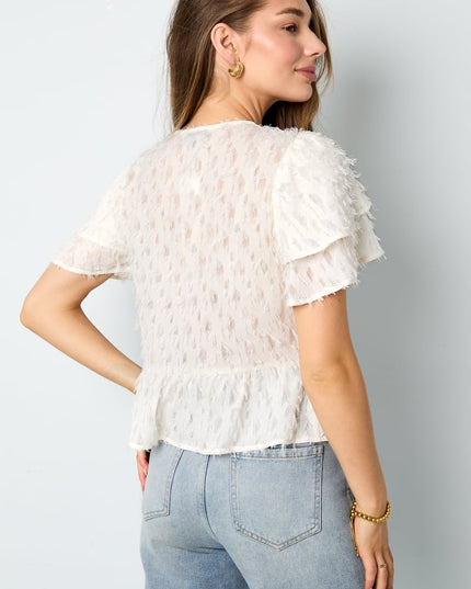 Short sleeve tops Solid color Elegant Spring/Summer
