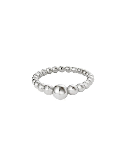 Ring Steel Pearls Zilver Stainless Steel 16