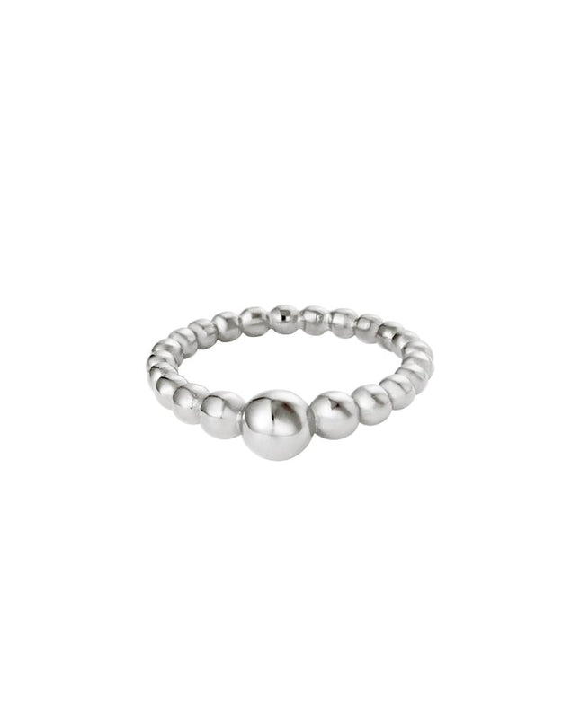 Ring Steel Pearls Zilver Stainless Steel 16