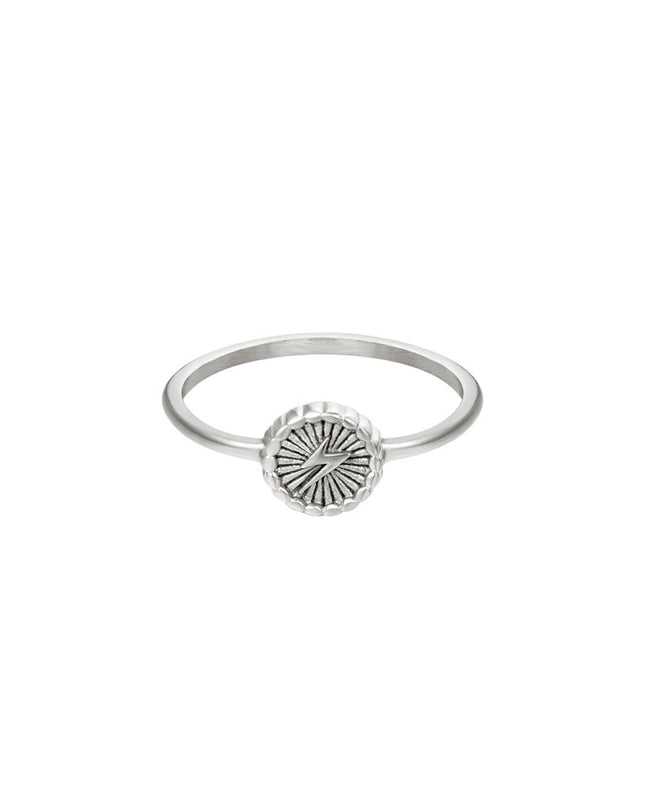 Ring stralende donder Zilver Stainless Steel 16