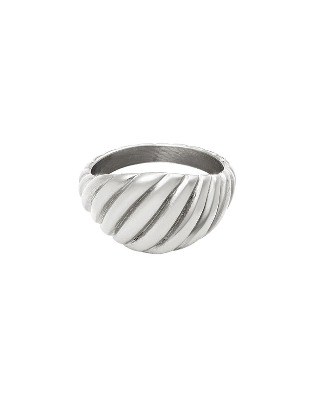 Baquette ring Goud kleur Stainless Steel 16