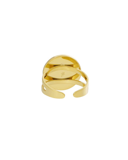 Ronde natuursteen ring met zon