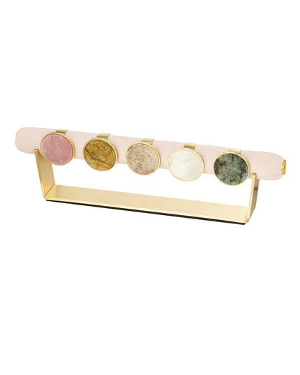 Ring ronde steen - Goud kleur/donkergroen