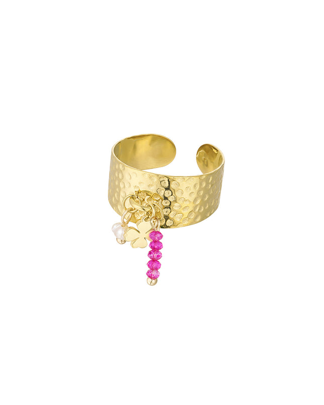 Statement ring met bedels