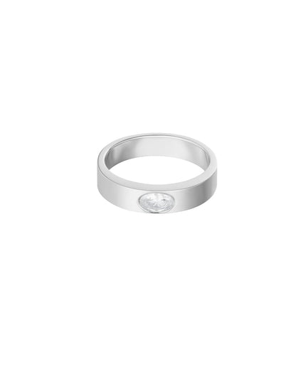 Ring basic met steen - Goud kleur/groen