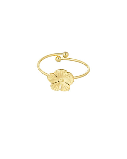 ring met schattige bloem