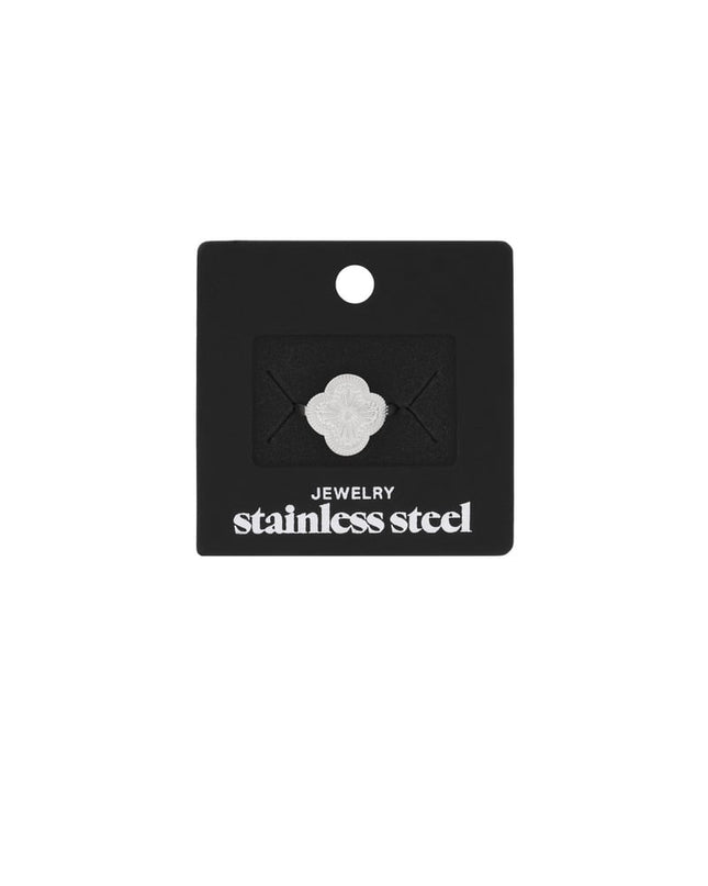 klaver ring met structuur