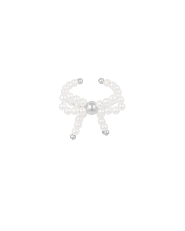 Parel strik ring - wit Goud kleur Color 