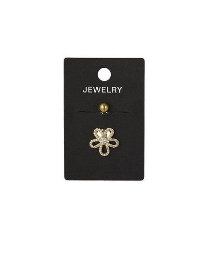 Navel piercing charmed flower - Silver Color color