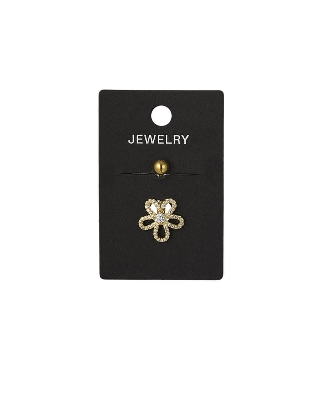 Navel piercing charmed flower - Silver Color color