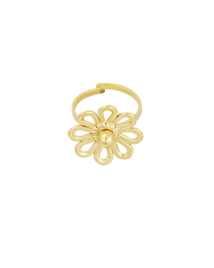 Ring happy flower - Goud kleur