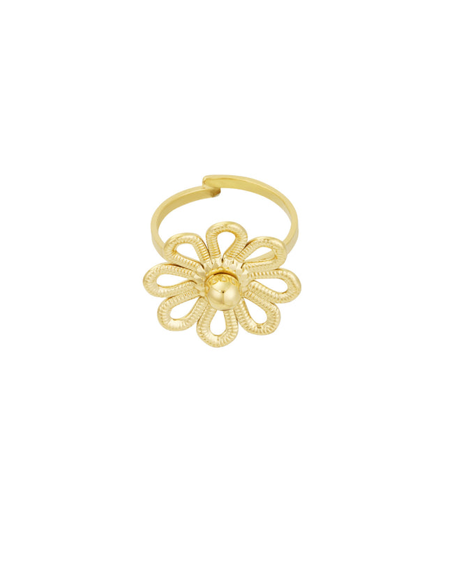Ring happy flower - Goud kleur