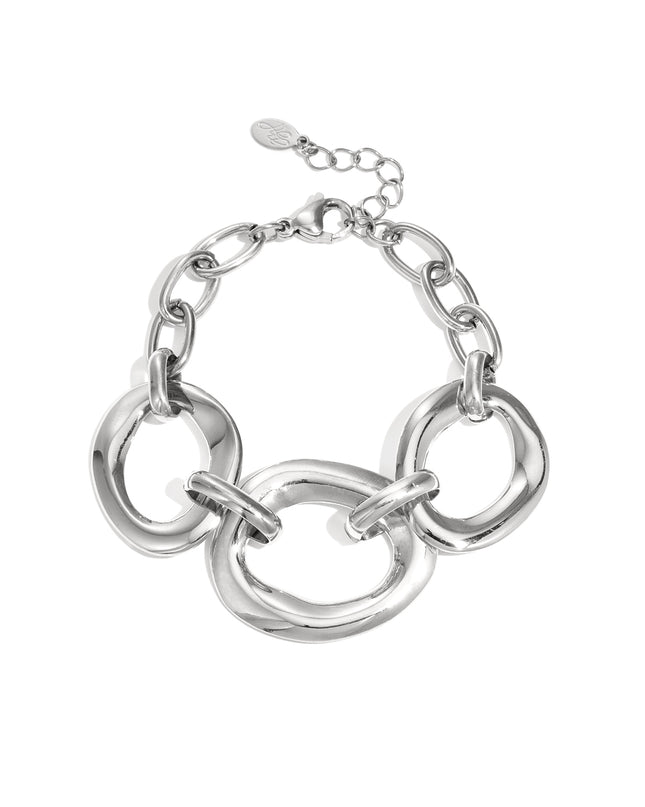 Armband met ronde statement stukken